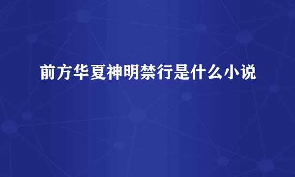 前方华夏神明禁行是什么小说