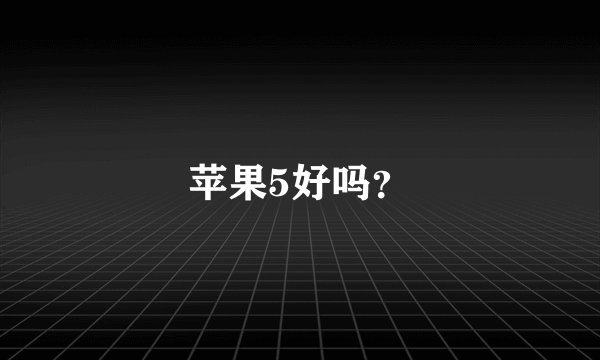苹果5好吗？