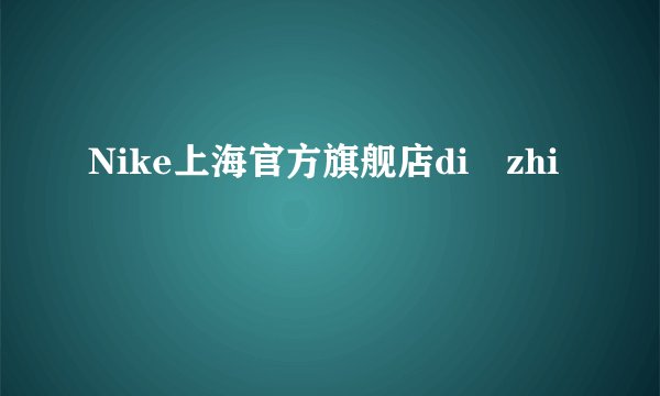 Nike上海官方旗舰店di zhi