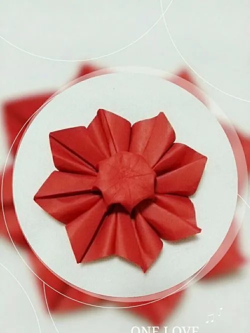 太阳花的折法,花朵的折法