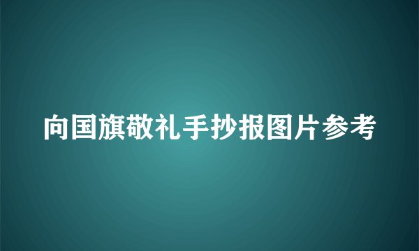 向国旗敬礼手抄报图片参考