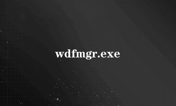 wdfmgr.exe