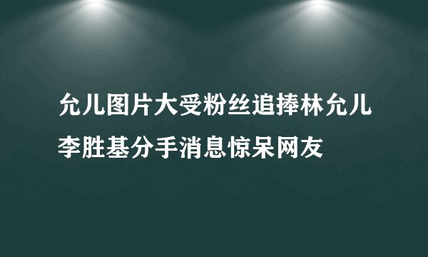 允儿图片大受粉丝追捧林允儿李胜基分手消息惊呆网友