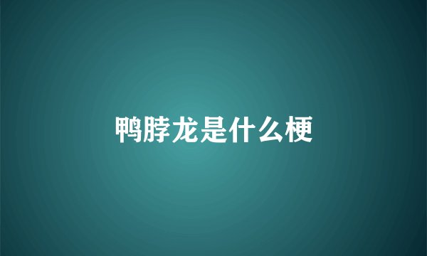 鸭脖龙是什么梗