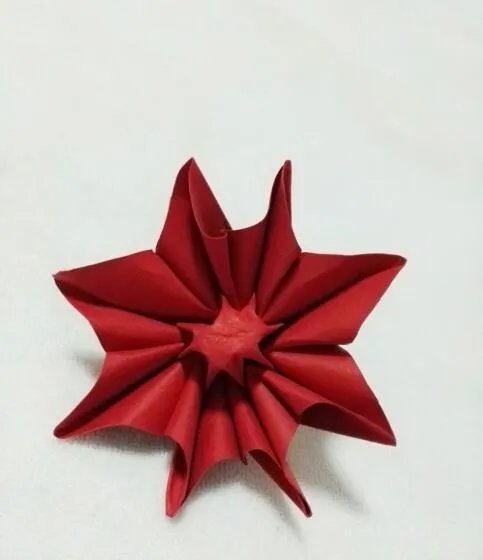 太阳花的折法,花朵的折法