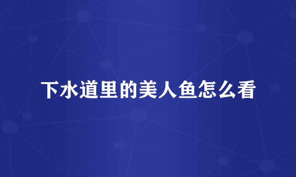 下水道里的美人鱼怎么看