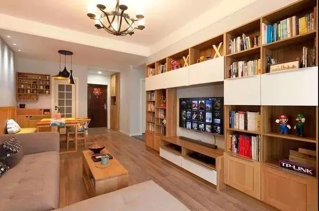 现代简约风格的电视背景墙！