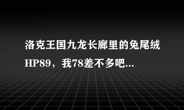 洛克王国九龙长廊里的兔尾绒HP89，我78差不多吧，为什么捉不了它呢？