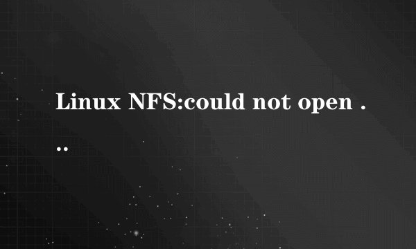 Linux NFS:could not open connection for tcp6