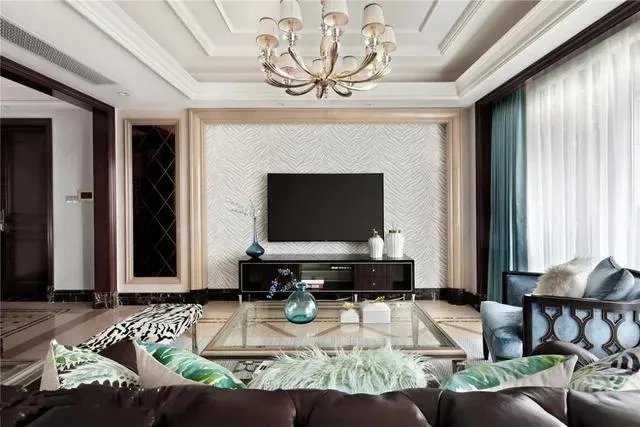 现代简约风格的电视背景墙！