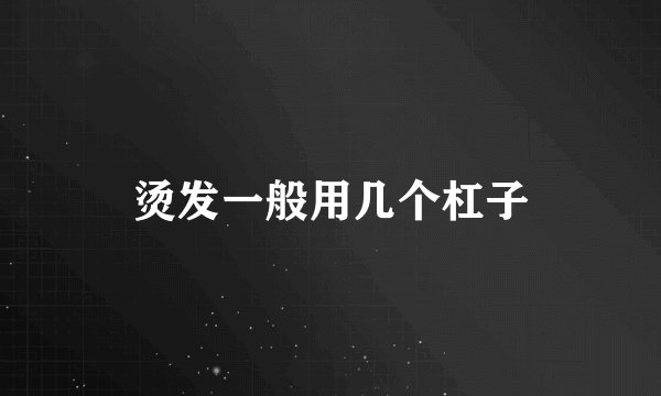 烫发一般用几个杠子