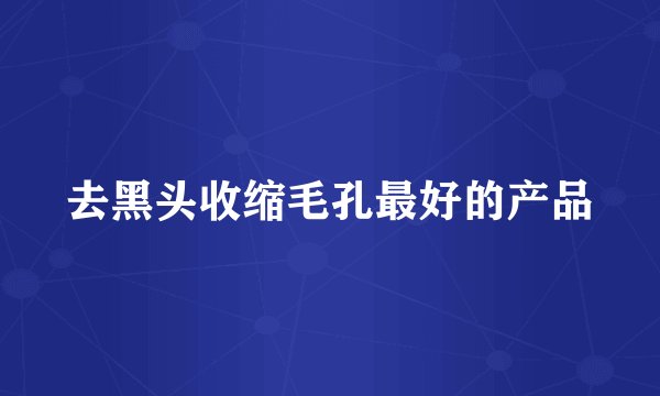 去黑头收缩毛孔最好的产品