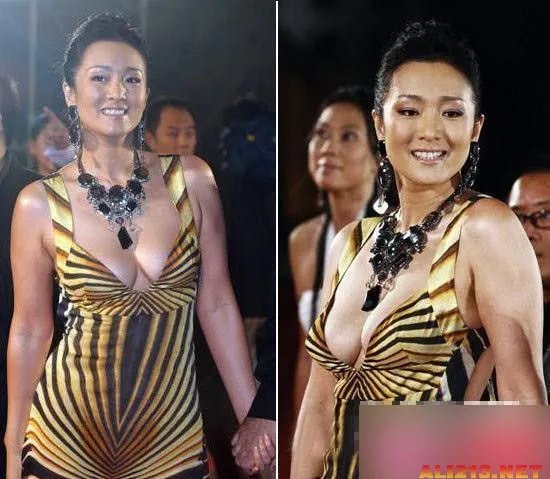 深V装八字奶酥胸隐现！女星真空上阵斗胸出位