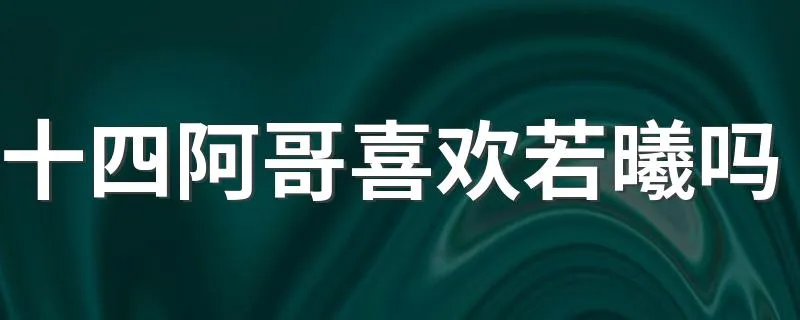 十四阿哥喜欢若曦吗 从什么时候喜欢若曦的