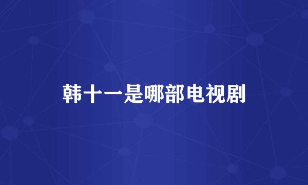 韩十一是哪部电视剧