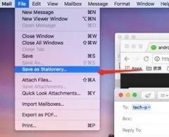 mac mail 设置模板