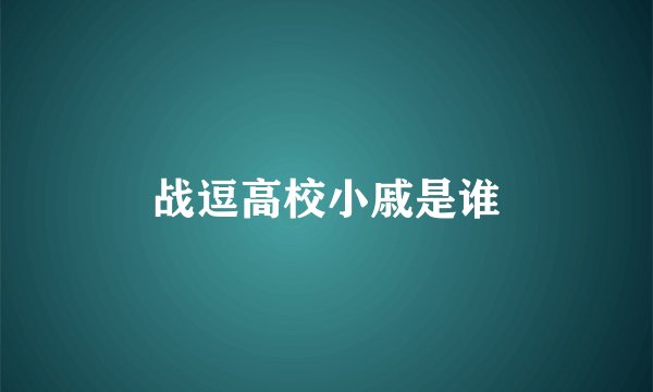 战逗高校小戚是谁