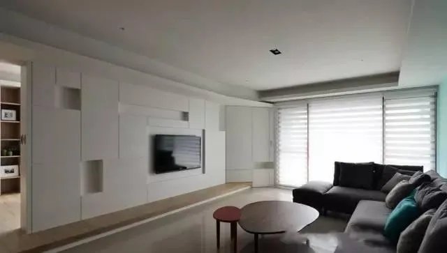 现代简约风格的电视背景墙！