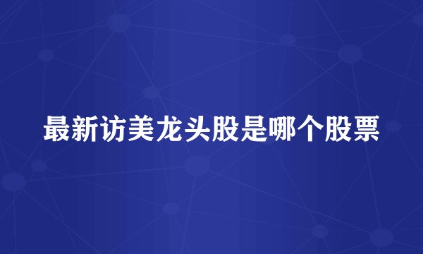 最新访美龙头股是哪个股票