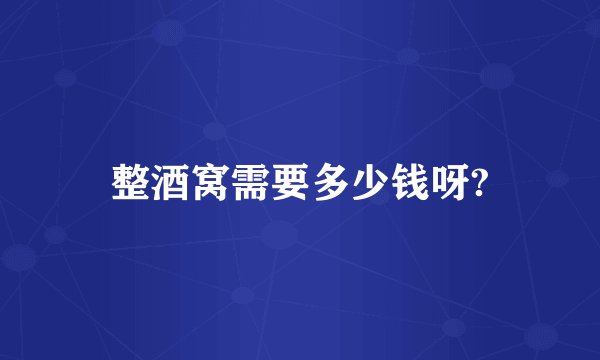 整酒窝需要多少钱呀?