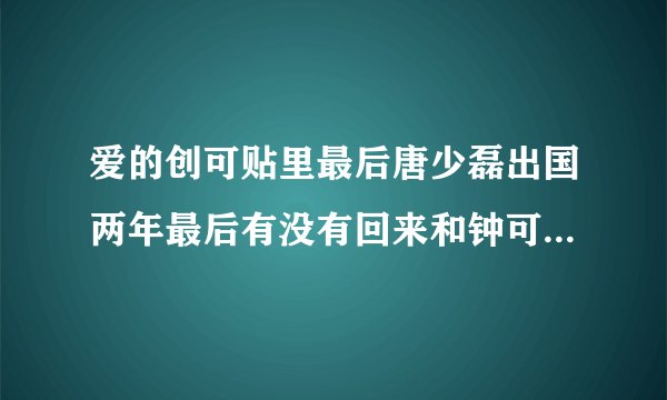 爱的创可贴里最后唐少磊出国两年最后有没有回来和钟可可在一起啊？？