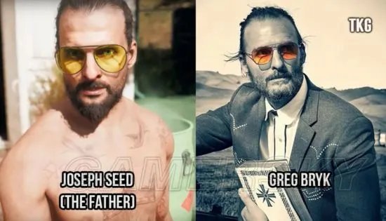 《孤岛惊魂5》角色与配音演员脸模对比