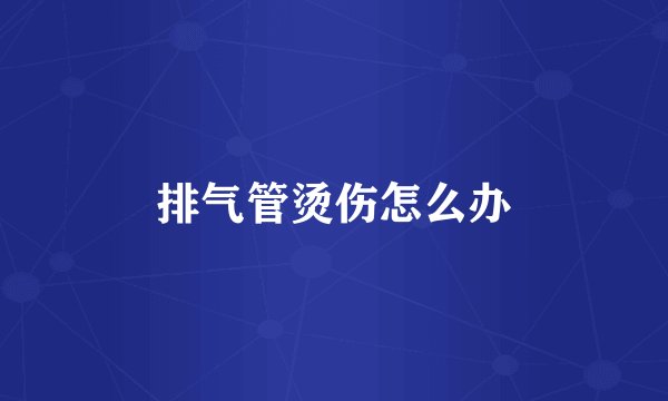 排气管烫伤怎么办