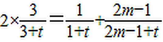 设等差数列{an}的前n项和为Sn,且a5+a13=34,S3=9.(1)求数列{an}的通项公式及前n项和公式;(2)设数列{bn}的通项公式为 ,问:是否存在正整数t,使得b1,b2,bm(m≥3,m∈N)成等差数列?若存在,求出t和m的值;若不存在,请说明理由.