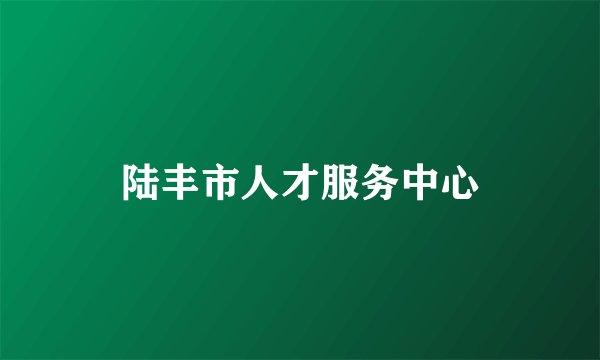 陆丰市人才服务中心