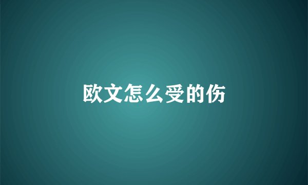 欧文怎么受的伤
