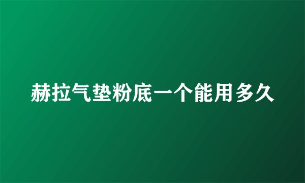 赫拉气垫粉底一个能用多久