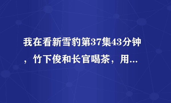 我在看新雪豹第37集43分钟，竹下俊和长官喝茶，用的是圆筒玻璃杯，我想问那时抗日战争时有那种玻璃杯吗？