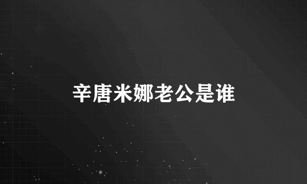 辛唐米娜老公是谁
