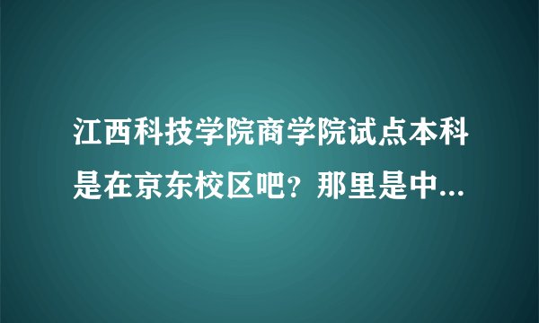 江西科技学院商学院试点本科是在京东校区吧？那里是中心吗？附近有什么四星至五星的宾馆吗？
