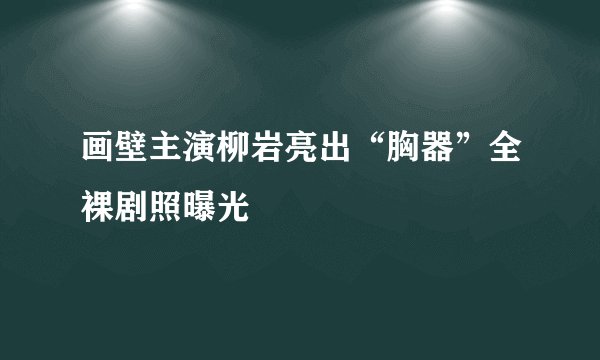 画壁主演柳岩亮出“胸器”全裸剧照曝光