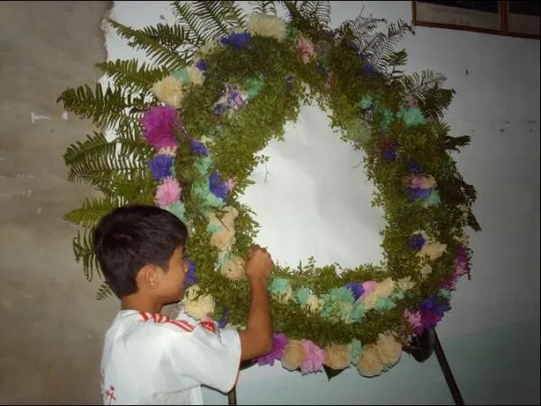 花圈的制作方法