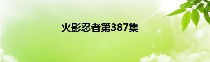 火影忍者第387集