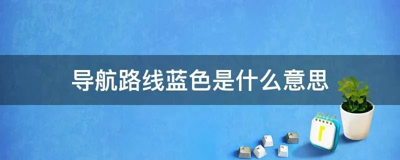 导航路线蓝色是什么意思