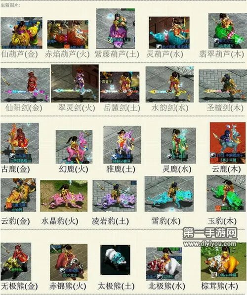 问道手游坐骑最全系列图鉴一览