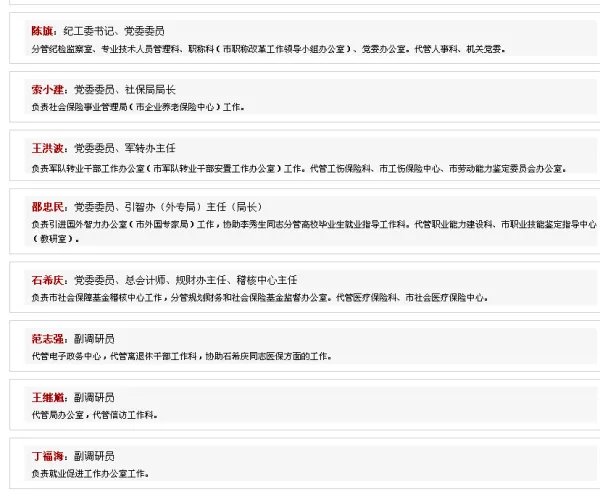 安阳人事局有几个副局长