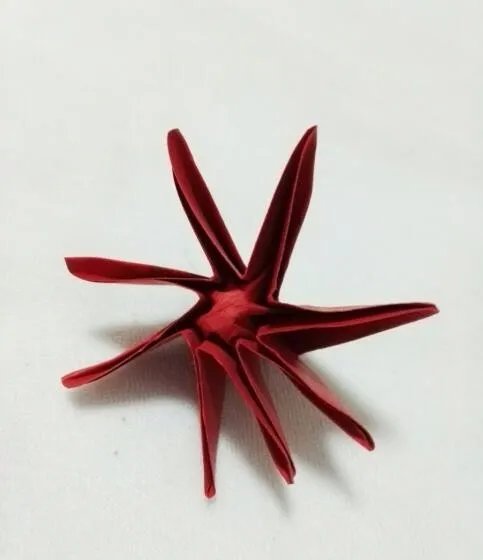 太阳花的折法,花朵的折法