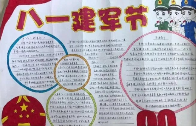 2020建军节手抄报大全图片 2020八一建军节手抄报简单图片