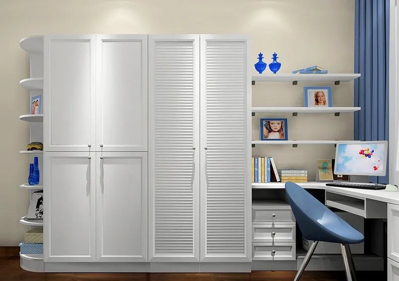 衣柜带电脑桌效果图分享