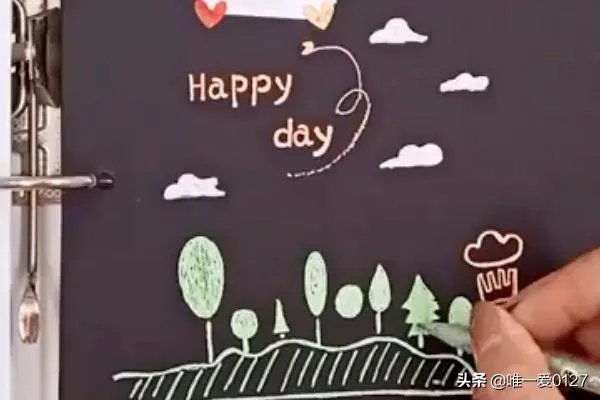 成长纪念册封面怎么画？