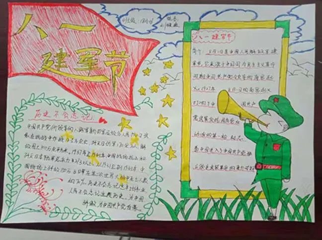 2020建军节手抄报大全图片 2020八一建军节手抄报简单图片