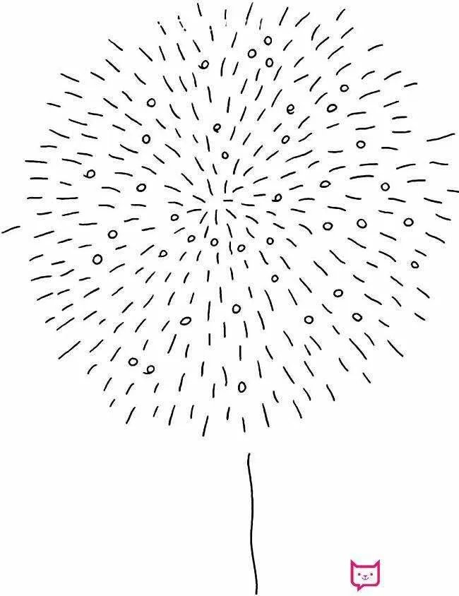 烟花的简笔画
