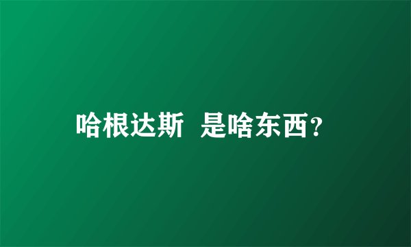 哈根达斯  是啥东西？