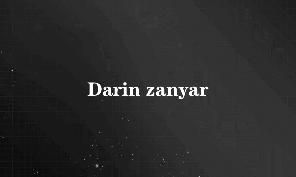 Darin zanyar