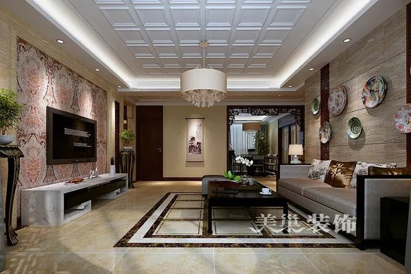 郑州美景鸿城200平新中式风格,魅力中国风