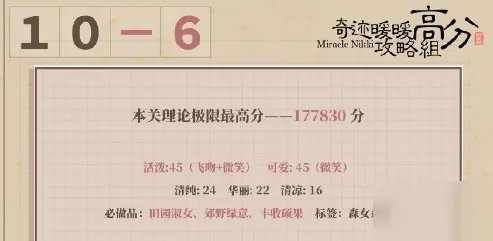 奇迹暖暖卷二10-6怎么搭配 卷二10-6高分搭配攻略